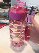 450ml de dibujos animados de Disney Mickey mouse, niños de plástico de taza paja los estudiantes agua potable chico botella a prueba de fugas nuevo