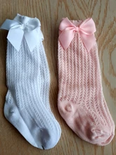 Lawadka bebé niña Calcetines Niño bebé de verano de algodón de malla de calcetines por la rodilla para bebés bebé recién nacido antideslizante largo calcetines de bebés niños 0-2T