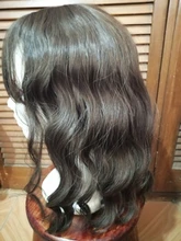 SHANGKE-Peluca de cabello sintético para mujer, cabellera larga de ondas al agua con flequillo, color marrón frío, resistente al calor, corte Bob, Cosplay diario