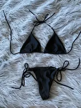 Bañador sexy de mujer, conjunto de bikini brasileño de dos piezas con sujetador de realce, ropa de baño, traje de baño para mujer