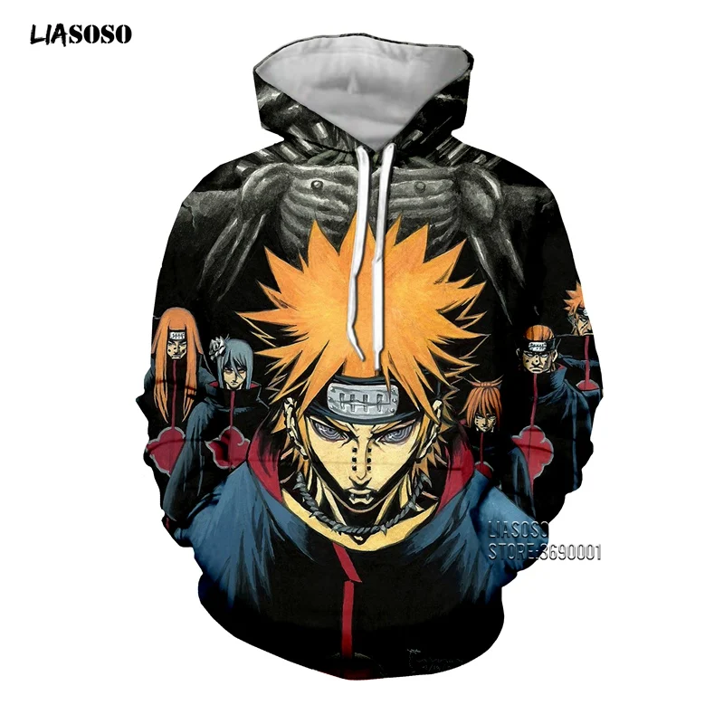 13 LIASOSO, 3D принт, унисекс, аниме, Наруто, Akatsuki, Учиха Итачи, деидара, боль, Сасори, повседневные толстовки с капюшоном, толстовка, топы, X2646 - Цвет: 13