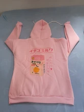 Sweatshirts Hooded Long-Sleeve Printed Female Thick Cute Cartoon Back Velvet