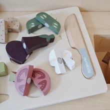 

Cutting Fruit Toy For Kids Wooden Play Kitchen Set Blocks Creative Montessori Early Education Pretend Role Game Toddlers 2 Years