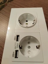 Delviz-Toma corriente con USB estándar para la UE, enchufe de pared con 2 salidas, panel de alimentación CA 110 ~ 250V, de calidad 16A, doble marco, 146x86mm