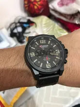CURREN – reloj de pulsera deportivo para hombre, a prueba de agua, de cuarzo, militar, de cuero genuino, masculino