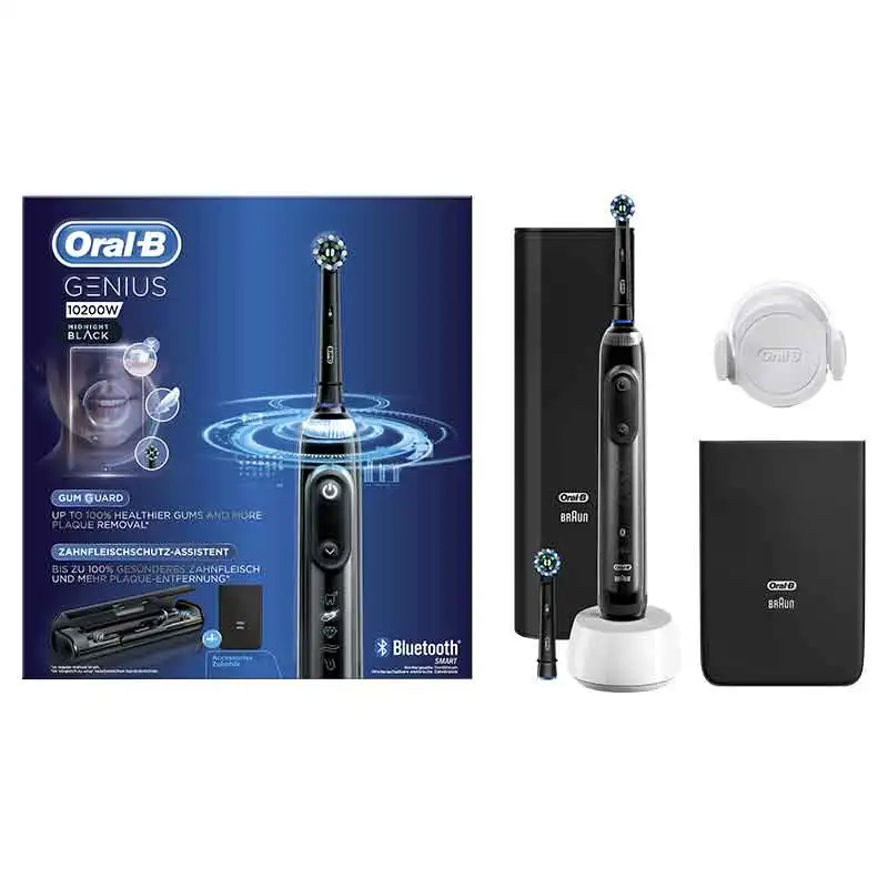 Oral B Genius 10200W, rechargeable electric toothbrush, charge indicator, up to 14 days, 4 brushed modes, 2 heads Oral B Genius 10200W, rechargeable electric toothbrush, charge indicator, up to 14 days, 4 brushed modes, 2 heads