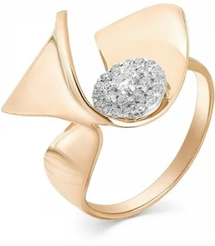 

Master brilliant ring with 25 diamonds in red gold