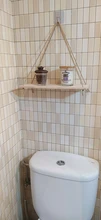 Cuerda de madera que cuelga de la pared para planta, maceta montada en bandeja, estantes de pared flotantes, decoración nórdica del hogar, diseño Simple