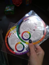 Tarjeta de papel colorido profesional, rueda de mezcla de colores de diseño de tres niveles, guía circular central redonda, gira tatuajes, pigmento de uñas, 12 Uds.