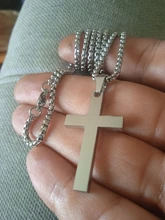 2021 clásico Cruz colgante collar de hombre de moda de acero inoxidable de 2mm de ancho de la caja de collar de cadena para los hombres de regalo de la joyería