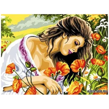 

Mrc1333-531 Kanva with a picture of Margot 'Lady in macach' 50*65 cm