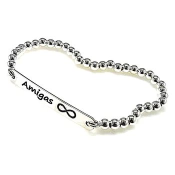

Law silver bracelet 925m sheet 40x5mm. FRIENDS infinity [AB0254GR] -Customizable-RECORDING INCLUDED IN THE PRICE