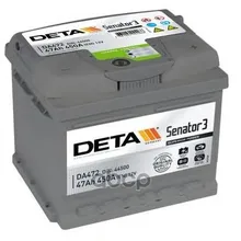 Аккумуляторная Батарея 47ah Deta Senator3 12 V 47 Ah 450 A Etn 0(R) B13 207x175x175mm 12kg DETA арт. DA472