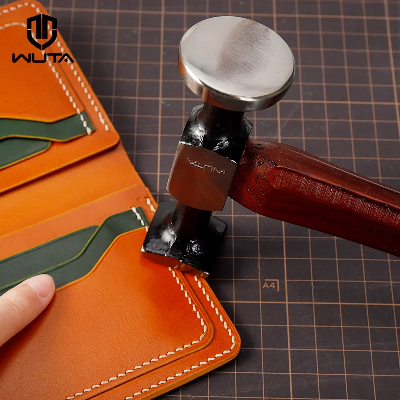 Leather Mallet Hammer Cobbler Hammer Carbon Steel Double Head for Professional Leather Maul leather sewing tools