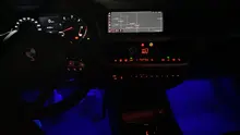 Lámpara led ambiental para coche, luces decorativas para interior, control remoto inalámbrico de música, múltiples modos