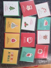 Greeting-Cards Postcard Merry-Christmas Small Kids Xmas-Party New-Year Mini 12pcs Creative