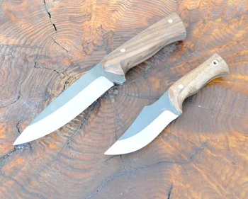 

Hunting Knife 2 li Bushcraft handmade Stainless Steel Leather Sheath L 415726647