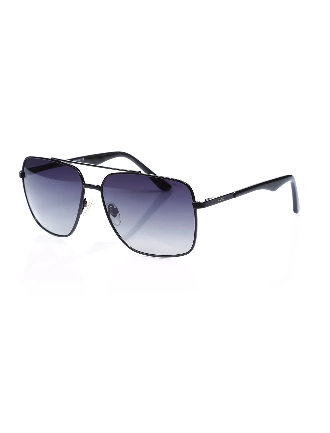 

Men's sunglasses hw 1823 01 metal black organic square square 60-13-145 hawk