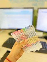 Lote de 12 bolígrafos creativos de Gel de 0,5mm, 12 colores, marcadores de tinta de color, papelería, estilo de moda, regalo de artículos de oficina