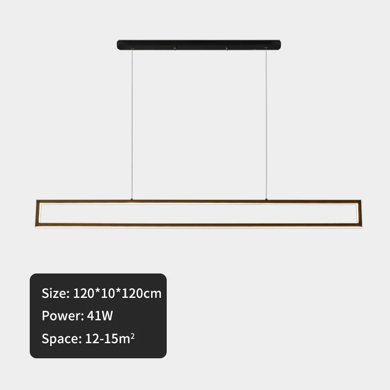 Modern Minimalism Led Chandelier For Dining Room Kitchen Black Rectangle Ceiling Lighting Bar Long Table Pendant Lamp Home Decor modern crystal chandelier Chandeliers