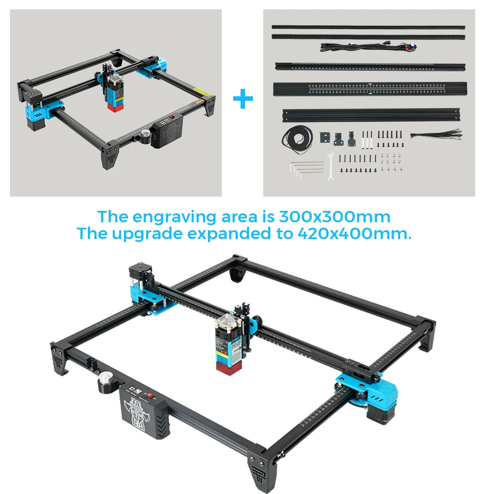 Laser Engraver Frame Diy Desktop Laser Engraving Aluminum Profile Frame Engraving Size Upgrade Kit600*600MM For TT-5.5S TTS55/25