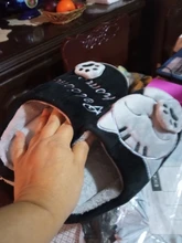 Zapatillas de casa de felpa con dibujos animados de gato para mujer, zapatillas femeninas cálidas para el hogar, con suela de goma antideslizante, zapatillas de invierno para interior