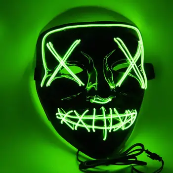 

Cosplay Mask Halloween LED Mask Scary Glow Masks Party Masque Festival Funny Cosplay Costume Masque Supplies Cosmask
