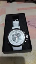 Waterproof Watch Rubber-Strap Quartz Military BOAMIGO White Analog Top-Brand Luminous