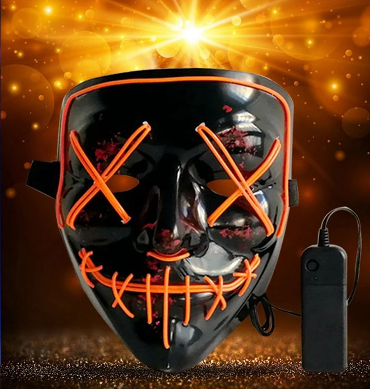 cute halloween costumes Cosplay Mask Halloween LED Mask Scary Glow Masks Party Masque Cosmask Festival Funny Cosplay Costume Masque Supplies diy halloween costumes