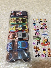 6 unids/lote juguete coche de carreras aleación de hierro de modelo Taxi inercia riel deslizante coche Mini pequeños juguetes de regalo para los niños