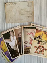 Tarjetas de visita de dibujo de estrellas de película Vintage para mujer, conjunto de 32 unidades por paquete, tarjeta postal para mujer y adulto, tarjeta navideña de regalo, tarjetas de felicitación