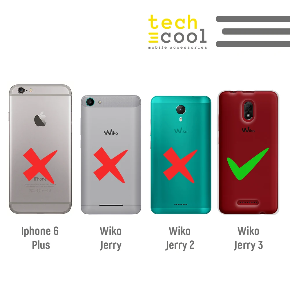 FunnyTech®Силиконовый чехол для Wiko Jerry 3 L Friends Series Silhouette vers.1 прозрачный