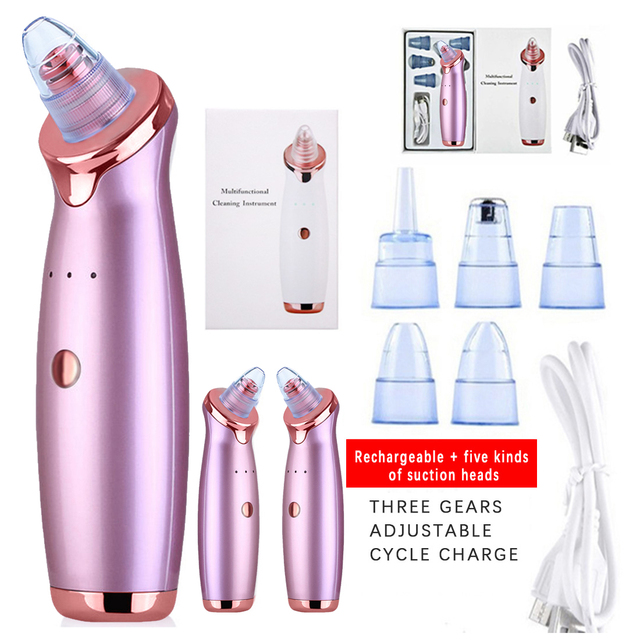 Blackhead Remover Face Deep Nose Cleaner T Zone Pore Acne Pimple Removal Vacuum Suction Facial Diamond Beauty Clean Skin