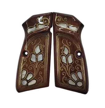

Belgium Browning Laser Cutting Walnut Tree Wooden Grip Model.68