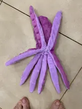 Juguete de peluche suave con 8 patas de pulpo para perros, juguete interactivo para jugar al aire libre, con sonido sonoro, juguete dental para masticar