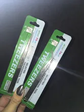 Vetus-Pinzas profesionales para pestañas, de acero inoxidable, antiestáticas, para extensión de pestañas postizas