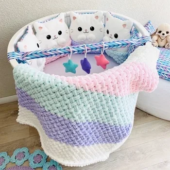 

Комплект в круглую/овальную кроватку "Кошки в лукошке" Комплекты в круглую/овальную кроватку