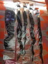 Extensiones de cabello humano peruano con cierre de encaje, mechones rectos de 30 pulgadas, 4x4, cierre HD 5x5, 3/4 mechones