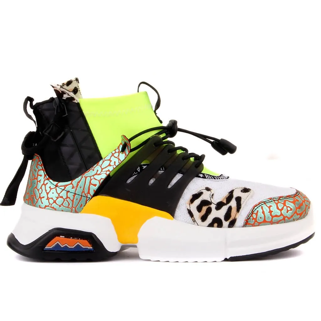 

Guja-Green Color Zipper Women 'S Sneaker