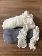 4 par/lote nuevo calcetines de niñas bebé largo Calcetines niños de la longitud de la rodilla de algodón suave bebé NIÑOS Calcetines de 1-6 años hasta la rodilla Calcetines