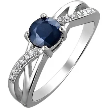 

Esthete ring with sapphire and cubic zirconia