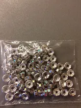 Cuentas espaciadoras de Metal para pulsera y collar, cristales, estrás, 6/8mm, 100 Uds., B00376