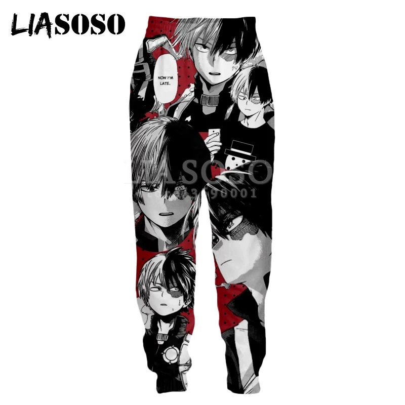 

LIASOSO 3d Print Unisex Sweatpants Anime Boku No My Hero Academia Casual Sweat Pants Joggers Hip Hop Pants X2790