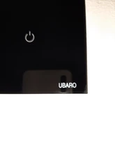 UBARO-Interruptor táctil AC100-240 europeo, panel LED de alimentación de pared de cristal templado en blanco y negro, 1/2/3 entradas