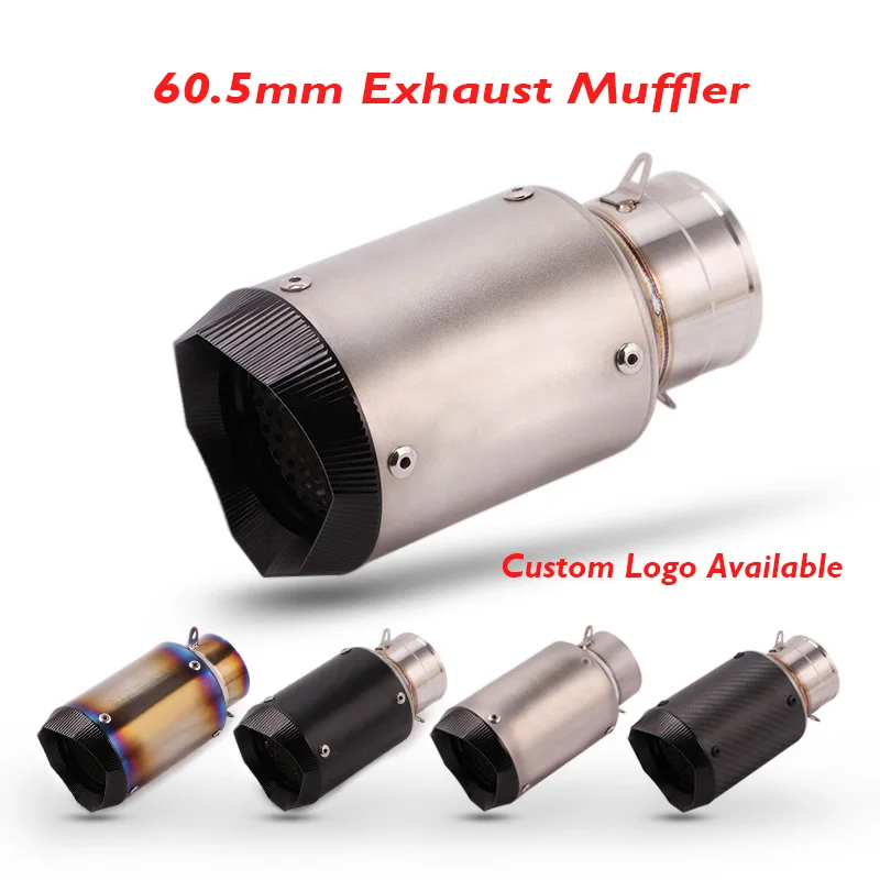 

Выхлопная труба для гоночного мотоцикла, глушитель 60,5 мм, выхлопная труба для универсального мотоцикла, длина 180 мм