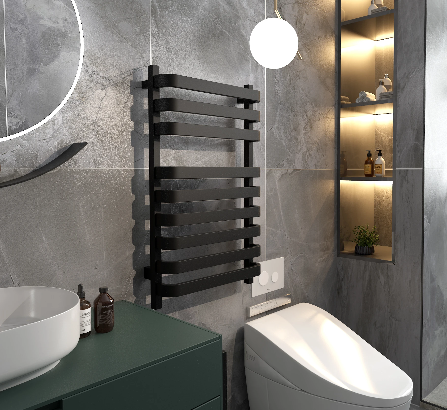 

Electric Heated towel radiator for bathroom(EK03)