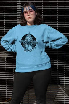 

Angemiel Wear Death Blue Women Sweatshirts