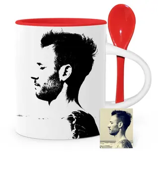

Personalized Silhouette Red Spoon Mug Cup-3