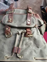 Mochila de lona encerada impermeable para hombre, morral de ocio, bolso escolar de viaje, mochila para portátil, bolsos de hombro vintage para hombre