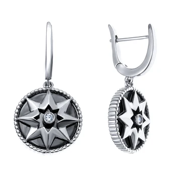 

Silver earrings with ceramics